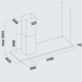 Okap wyspowy Falmec Elle Black Isola 175 Czarny 800 m3/h -Projekt techniczny- TwojeAGD.com