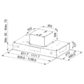 Okap Franke AQ-Sense FCAS A90 XS Stal szlachetna, sufitowy Okap sufitowy Franke AQ-Sense FCAS A90 XS Stal szlachetna -schemat instalacji- TwojeAGD.com 2