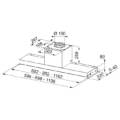 Okap Franke Style Pro FSTPRO 608 X Stal szlachetna, zintegrowany Okap zintegrowany do zabudowy Franke Style Pro FSTPRO 608 X Stal szlachetna -schemat instalacji- TwojeAGD.com 2