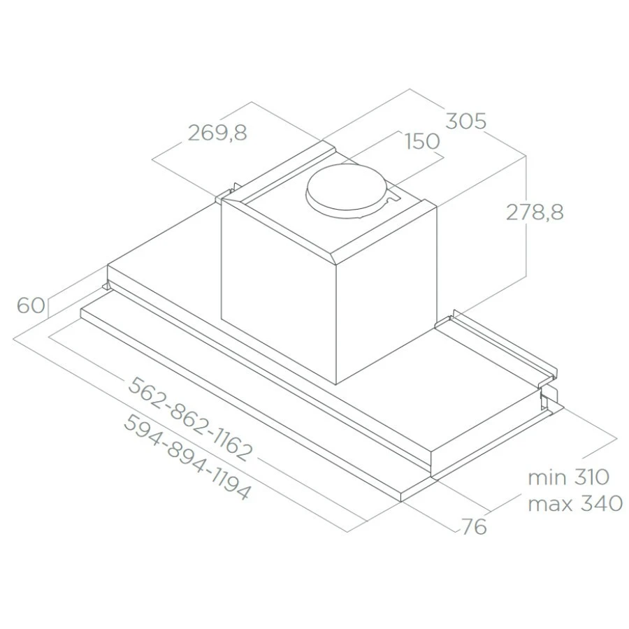 Okap Elica BOXIN DRY IX/A/120 Stal nierdzewna, zintegrowany, wyciąg - TwojeAGD.com 8