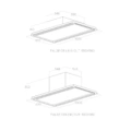 Okap Elica HILIGHT GLASS H30 WH/A/100 (30 cm wysokość) Białe szkło, sufitowy, wyciąg - obrazek 2