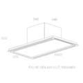 Okap Elica HILIGHT-X H30 WH/A/100 (30 cm wysokość) Biały, sufitowy, wyciąg Okap Elica HILIGHT-X H30 WH/A/100 (30 cm wysokość) Biały, sufitowy, wyciąg - obrazek 2