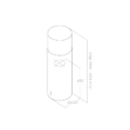 Okap Elica TUBE PRO ISLAND BL MAT/A/43 Czarny matowy, wyspowy, wyciąg - obrazek 2