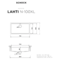 Zlewozmywak SCHOCK LAHTI N-100XL Moonstone CRISTALITE - obrazek 2