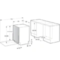Zmywarka do zabudowy Gorenje GV16D5 60 cm - Schemat zabudowy