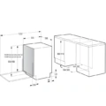 Zmywarka Gorenje GV663B65XXL 60 cm Zmywarka do zabudowy Gorenje GV663B65XXL 60 cm - Schemat zabudowy
