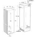 Chłodziarko zamrażarka do zabudowy Gorenje NRKI517E82WF NoFrost - Rysunek techniczny
