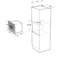 Kuchenka mikrofalowa Gorenje BM235CLI Kremowy Kuchenka mikrofalowa z grillem do zabudowy Gorenje BM235CLI Kremowy - Schemat zabudowy