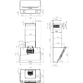 Okap kominowy Gorenje WHI6SYB 60 cm Czarny - Rysunek techniczny