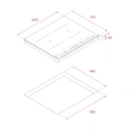 Płyta indukcyjna do zabudowy Teka IBF 64-G1 MSP BM 60 cm Infinity G1 Czarny mat 112510038 - Rysunek techniczny