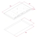Płyta indukcyjna do zabudowy Teka IBF 95-G1 MST BM 90 cm Infinity G1 Czarny mat 112500061 - Rysunek techniczny