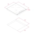Płyta indukcyjna Teka IZC 42400 MSP BK 40 cm Czarne szkło 112510023 Płyta indukcyjna Teka IZC 42400 MSP BK 40 cm Czarne szkło - Rysunek techniczny