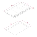 Płyta indukcyjna Teka IZF 99700 MST BK 90 cm DirectSense Czarne szkło 112500031 Płyta indukcyjna do zabudowy Teka IZF 99700 MST BK 90 cm DirectSense Czarne szkło 112500031 - Rysunek techniczny