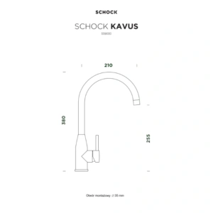 Bateria kuchenna SCHOCK KAVUS 559.000 COB Copper Brushed ze stałą wylewką - TwojeAGD.com