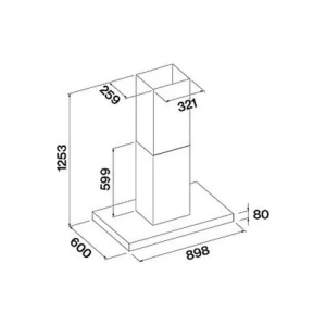 Okap Falmec Plane No-Drop Isola 90 Czarny mat 800 m3/h, wyspowy - TwojeAGD.com