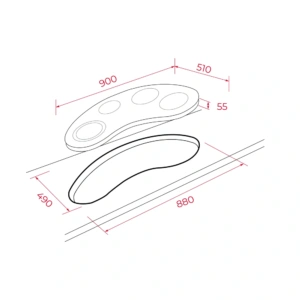 Płyta gazowa Teka VR 90 4G AI AL TR CI NTB (E4) 90 cm Czarne szkło 112560010 - TwojeAGD.com