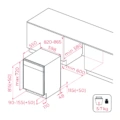 Zmywarka Teka DFI 46710 60 cm 114270035 Zmywarka do zabudowy Teka DFI 46710 60 cm - Schemat zabudowy