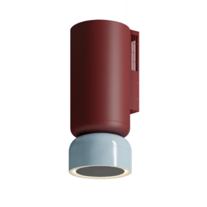 Okap Ciarko Design Icon Burgundy Satin/Baby Blue Gloss, przyścienny CDP3804BUS/BBG - TwojeAGD.com 2