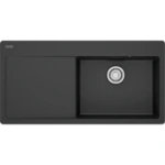 Zlewozmywak Franke MythosX MYK 611-100 Czarny Mat Fraceram, Lewy ociekacz 124.0749.507 - TwojeAGD.com