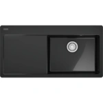 Zlewozmywak Franke MythosX MYK 611-100 Onyx Fraceram, Lewy ociekacz 124.0749.508 - TwojeAGD.com
