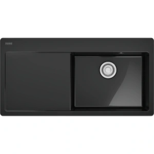 Zlewozmywak Franke MythosX MYK 611-100 Onyx Fraceram, Lewy ociekacz 124.0749.508 - TwojeAGD.com 2