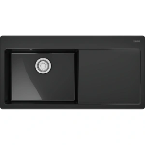 Zlewozmywak Franke MythosX MYK 611-100 Onyx Fraceram, Prawy ociekacz 124.0749.512 - TwojeAGD.com 2
