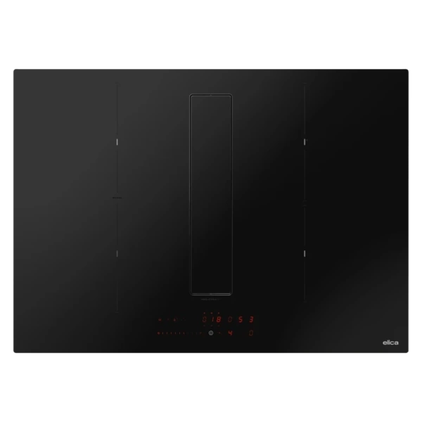 Płyta indukcyjna z okapem Elica NIKOLATESLA FIT SL RAW BR/A/72 (wyciąg) Czarne matowe szkło PRF0210746 - TwojeAGD.com