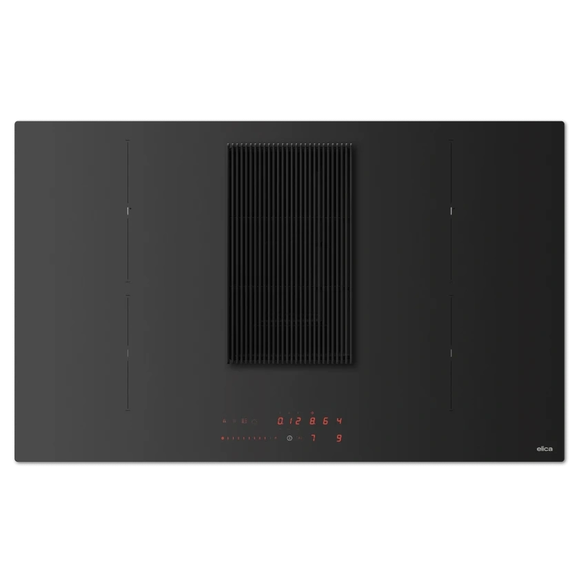 Płyta indukcyjna z okapem Elica NIKOLATESLA PRIME S+ SL RAW BL/A/83 (wyciąg) Czarne matowe szkło PRF0210554 - TwojeAGD.com 8