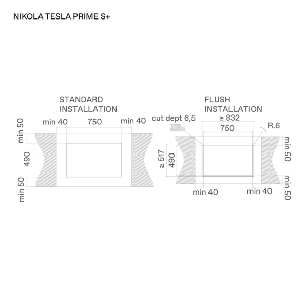 Płyta indukcyjna z okapem Elica NIKOLATESLA PRIME S+ SL RAW BL/A/83 (wyciąg) Czarne matowe szkło PRF0210554 - TwojeAGD.com 4